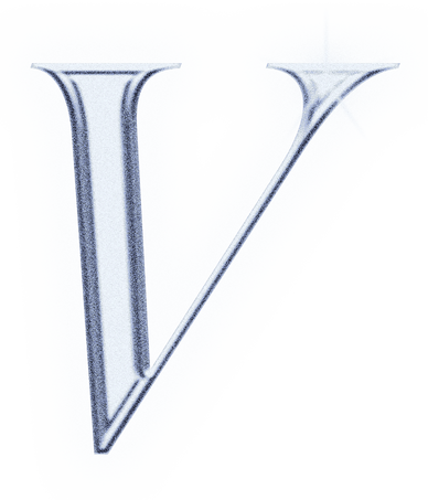 Dreamy Chrome Letter V Type Sticker