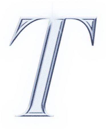 Dreamy Chrome Letter T Type Sticker
